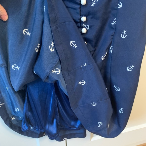 Cute Navy Vintage Dress - Picture 3 of 5